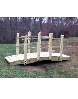 10 ft. Lawn Bridge Plans. PDF Download.