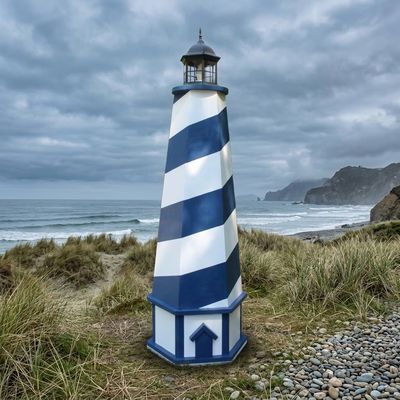5 ft. painted lawn lighthouse DIY project plans