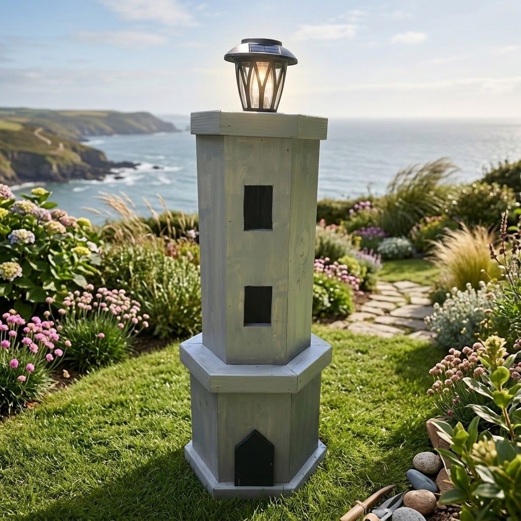 3 ft. tall solar lighthouse project