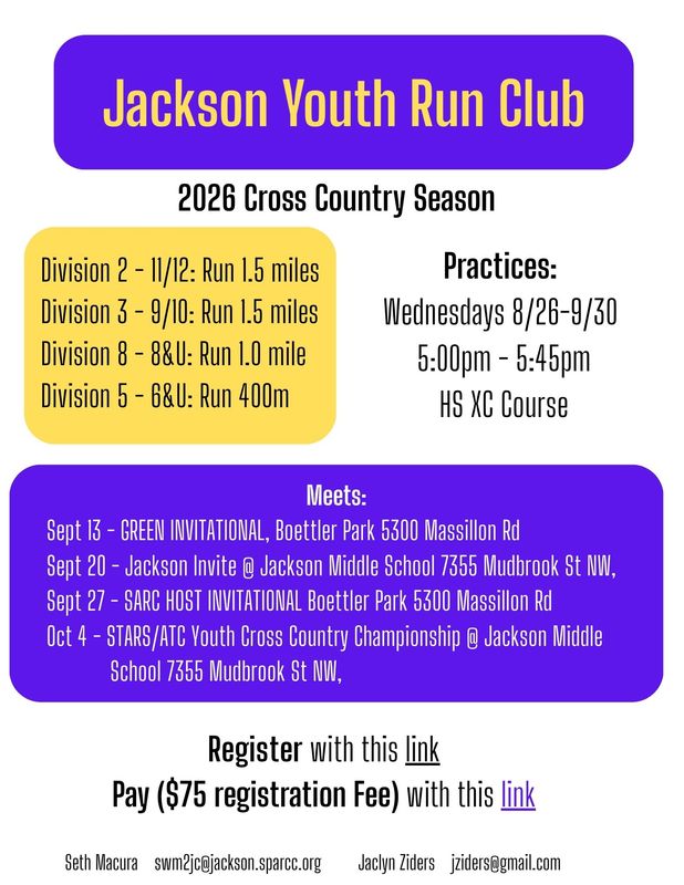 Jackson Youth Run Club Registration