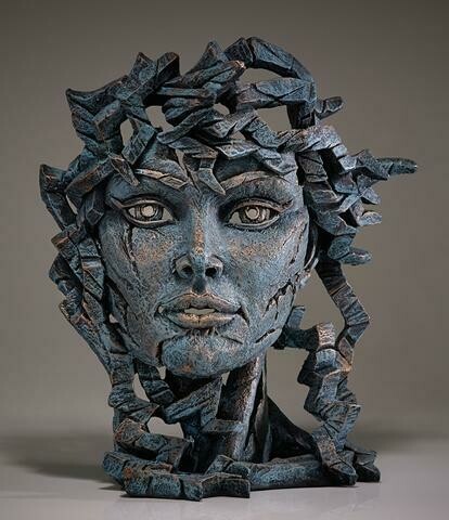 Edge Sculpture   Venus Bust     Teal