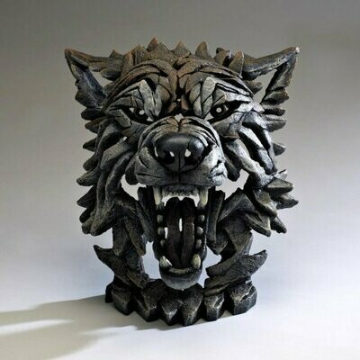 Edge Sculpture Wolf Bust Timber