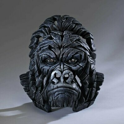 Edge Sculpture Gorilla Bust Black