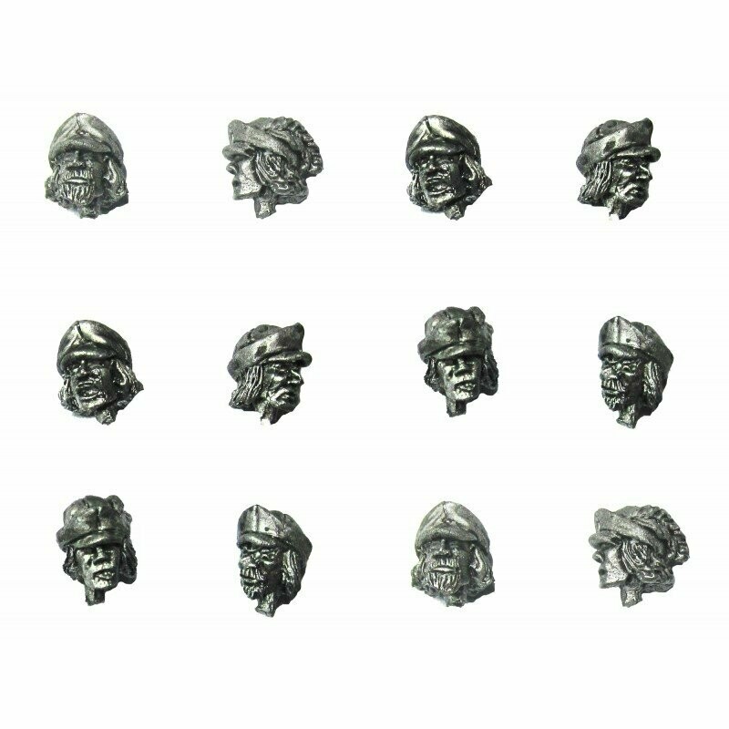 28mm Thirty Years War heads wearing montero hats