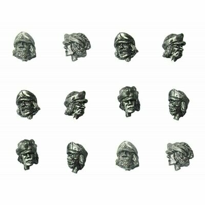 28mm Thirty Years War heads wearing montero hats