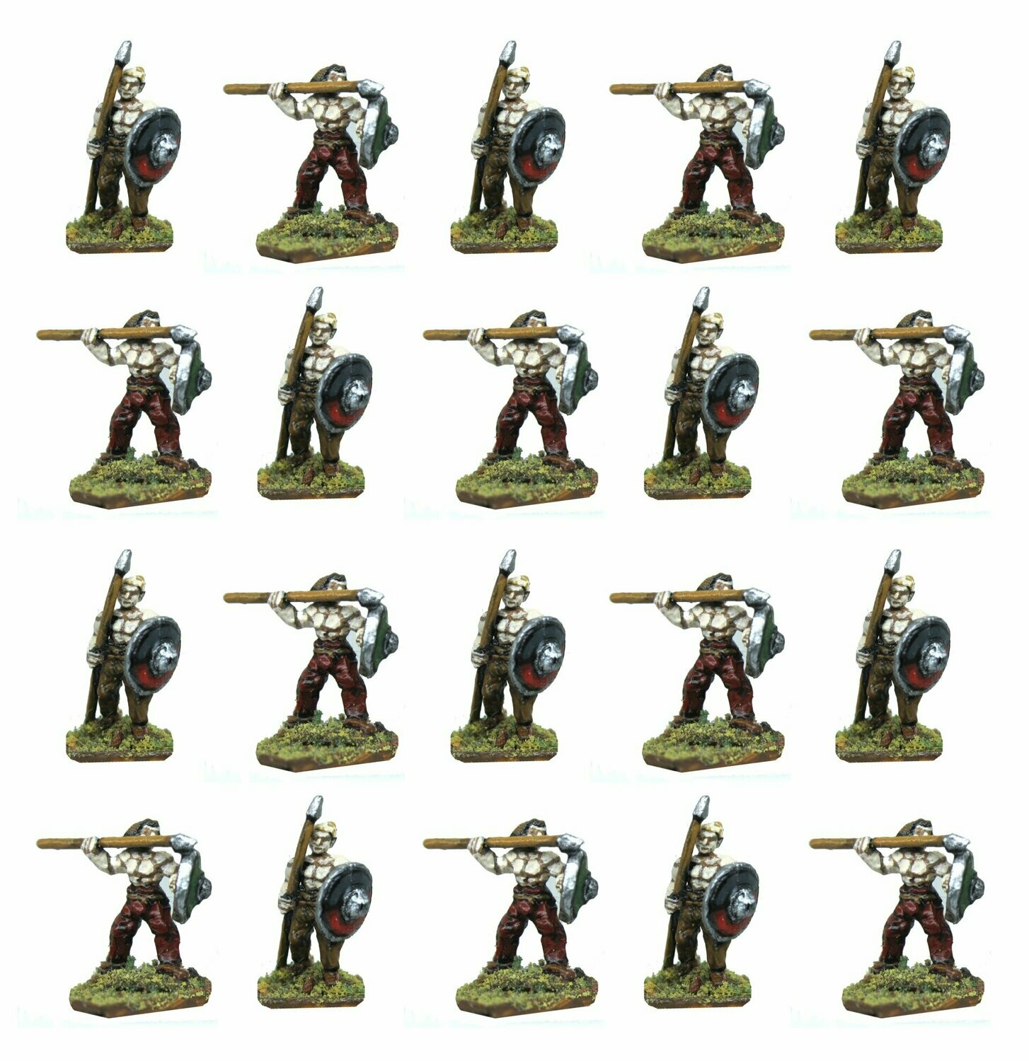 10mm Early German Young warriors with javalins