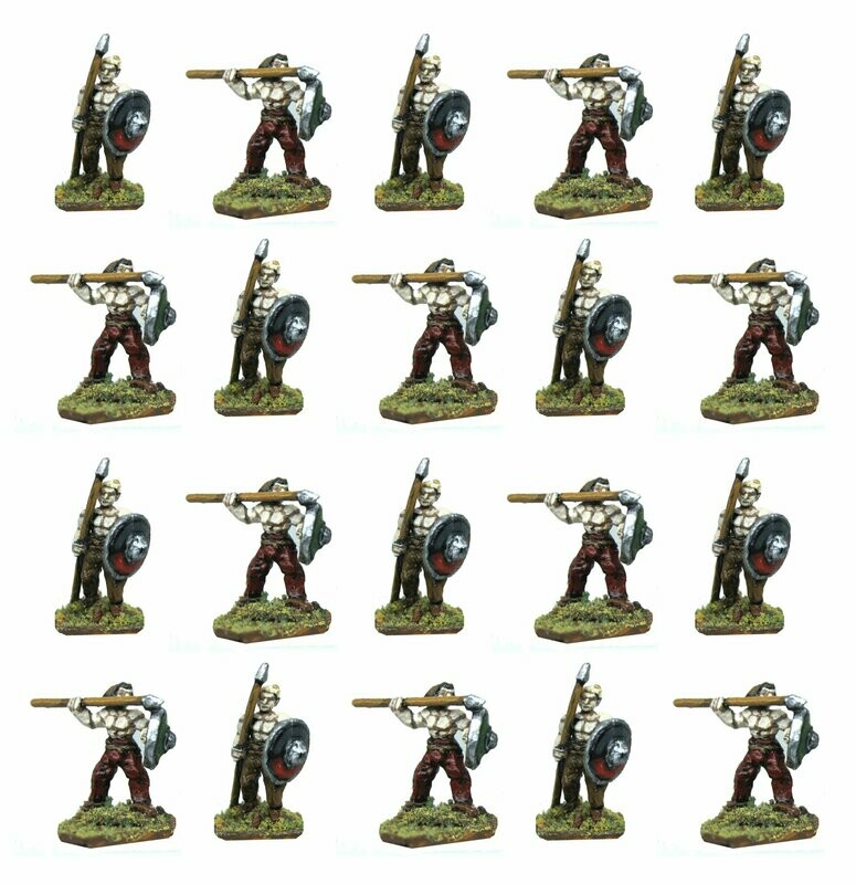 10mm Early German Young warriors with javalins