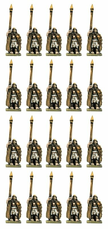 10mm Sumerian Spearmen in cloaks