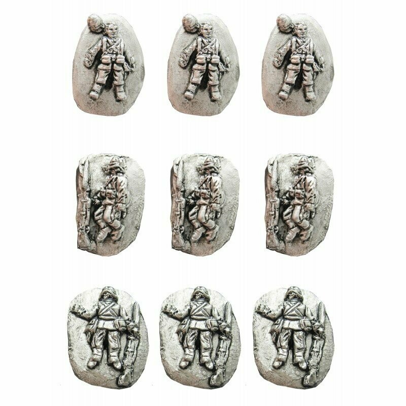 10mm Dead British Infantry x 9