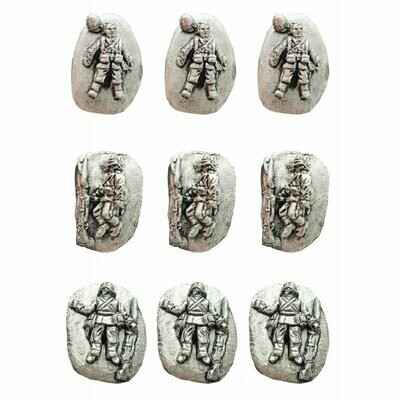 10mm Dead British Infantry x 9