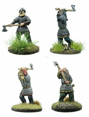 28mm Viking Hirdmen with two handed axes