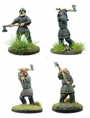28mm Viking Hirdmen with two handed axes 28mm Viking Hirdmen with two handed axes