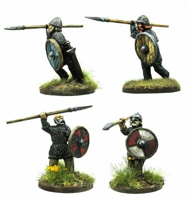 28mm Hirdmen attacking with spears