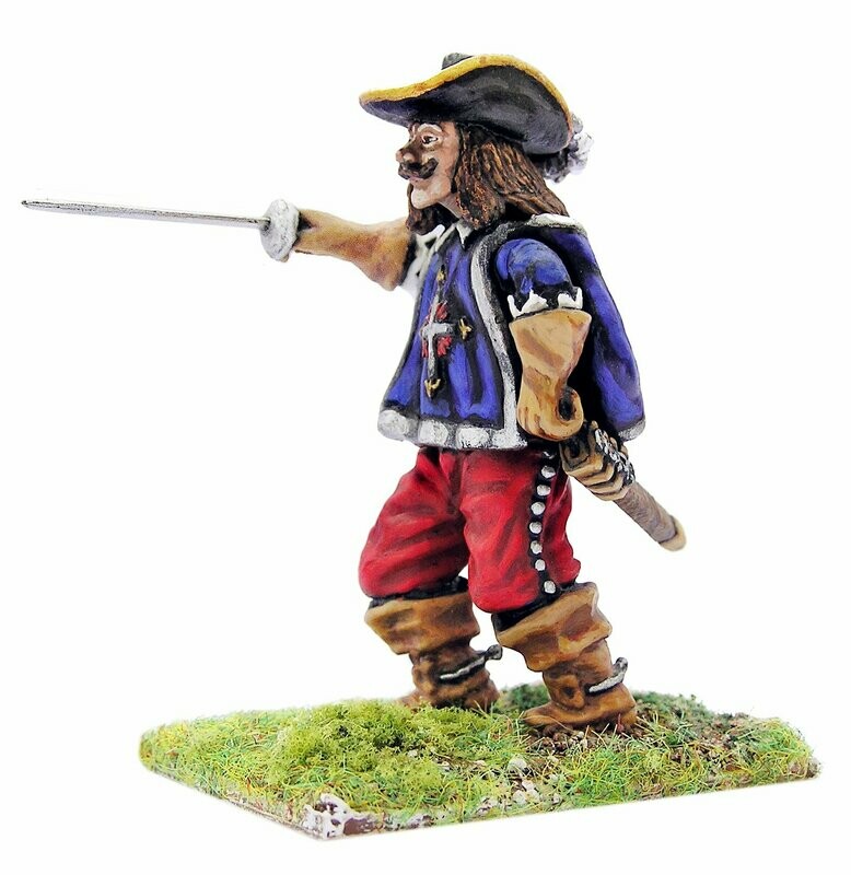 King's musketeer charging
