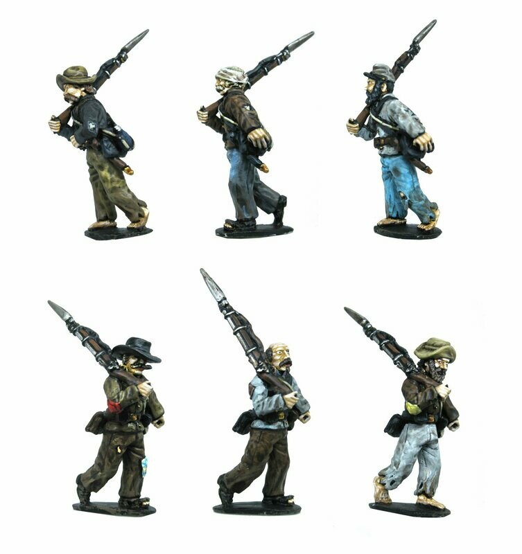 ACW - Ragged Confederates doubling/ right shoulder shift