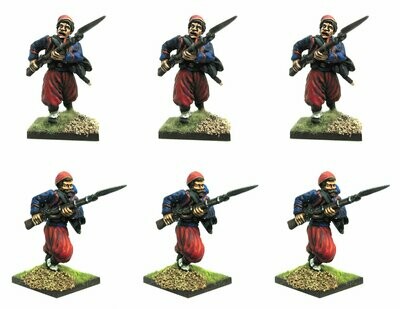 Zouaves with fez charging