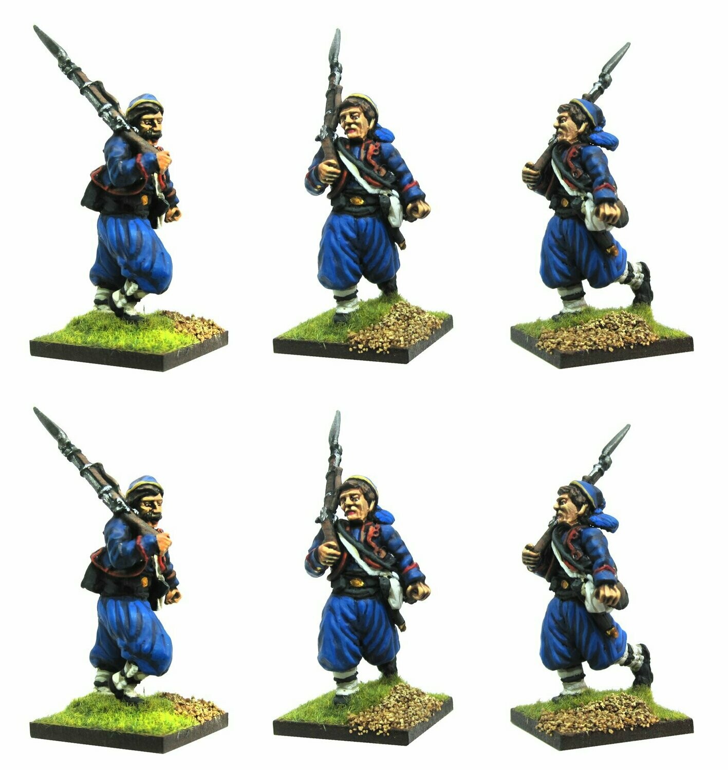 Zouaves with fez doubling/ right shoulder shift