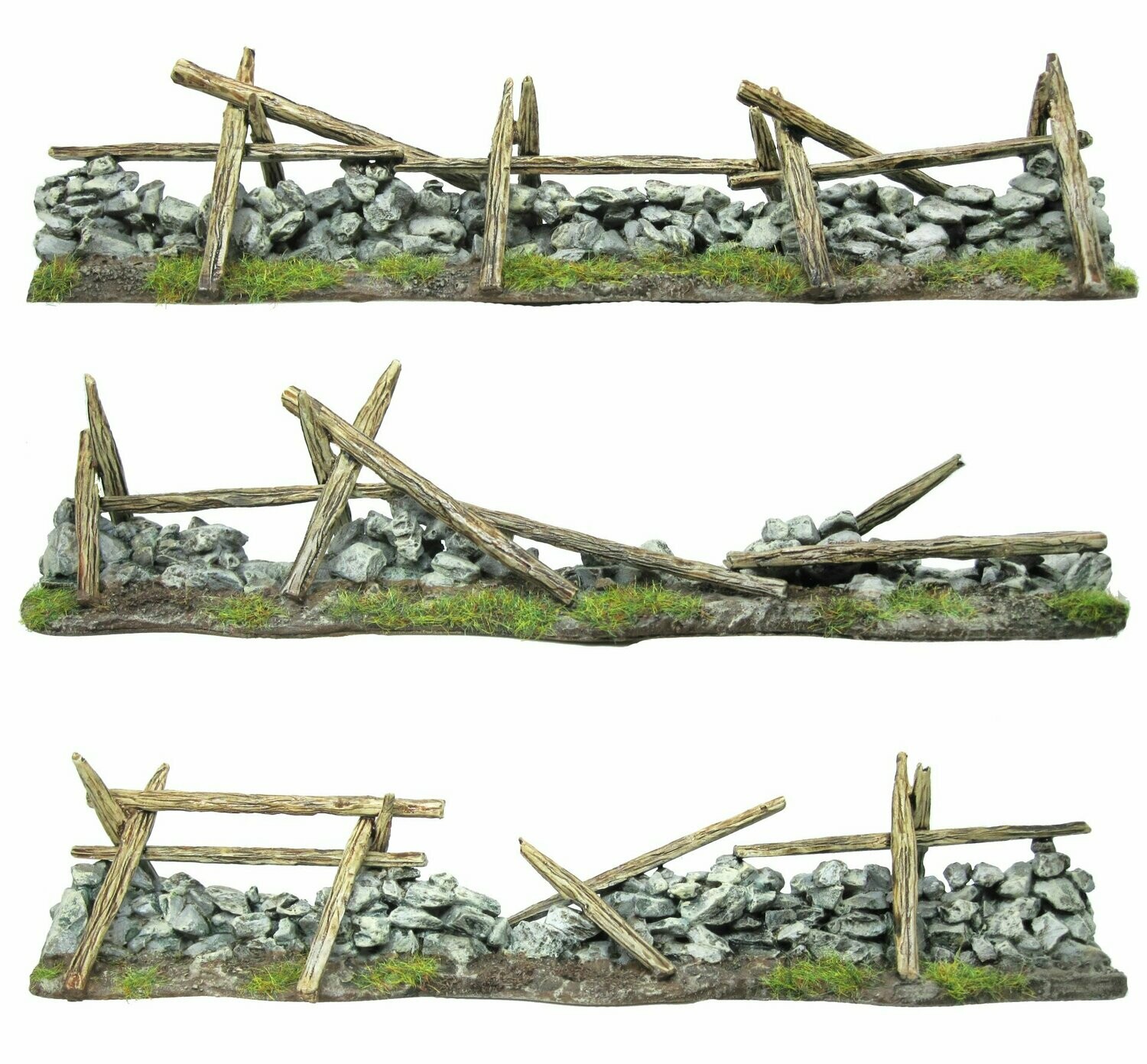 Stone walls with wood rails