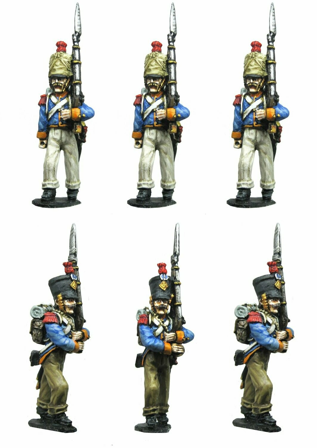 28mm Westphalian Light Infantry Karabiniers marching campaign dress