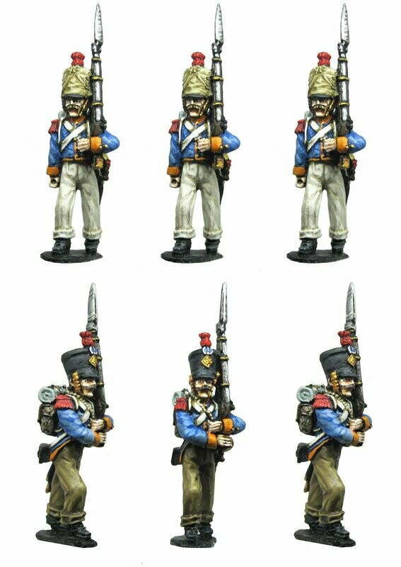 28mm Westphalian Light Infantry Karabiniers marching campaign dress