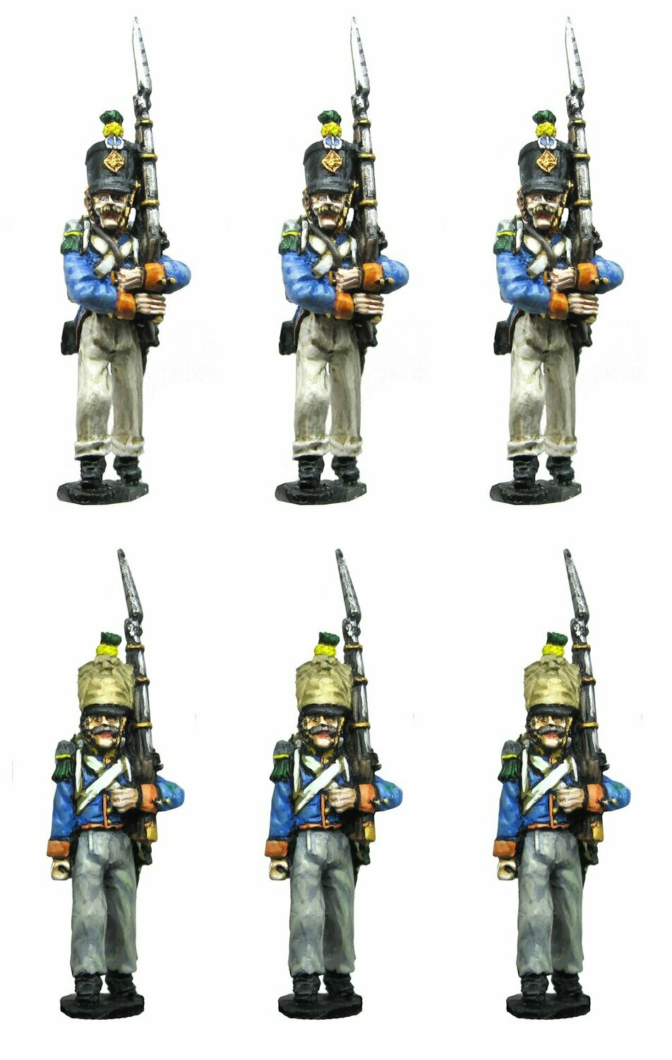 28mm Westphalian Light Infantry Voltigeurs marching campaign dress