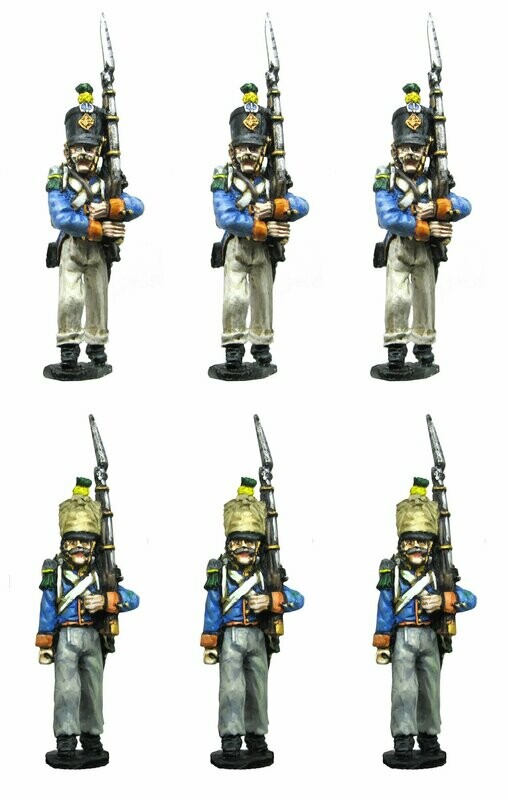28mm Westphalian Light Infantry Voltigeurs marching campaign dress