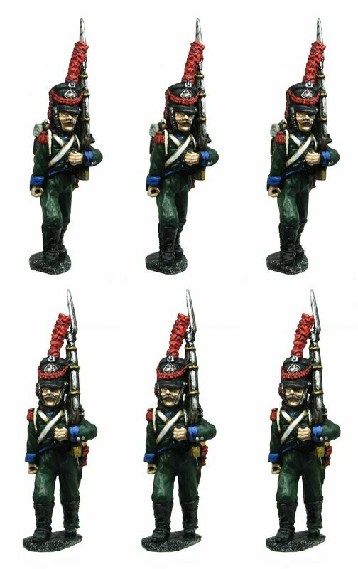 28mm Westphalian Light Infantry Karabiniers marching full dress