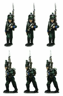 28mm Westphalian Light Infantry Chasseurs marching full dress