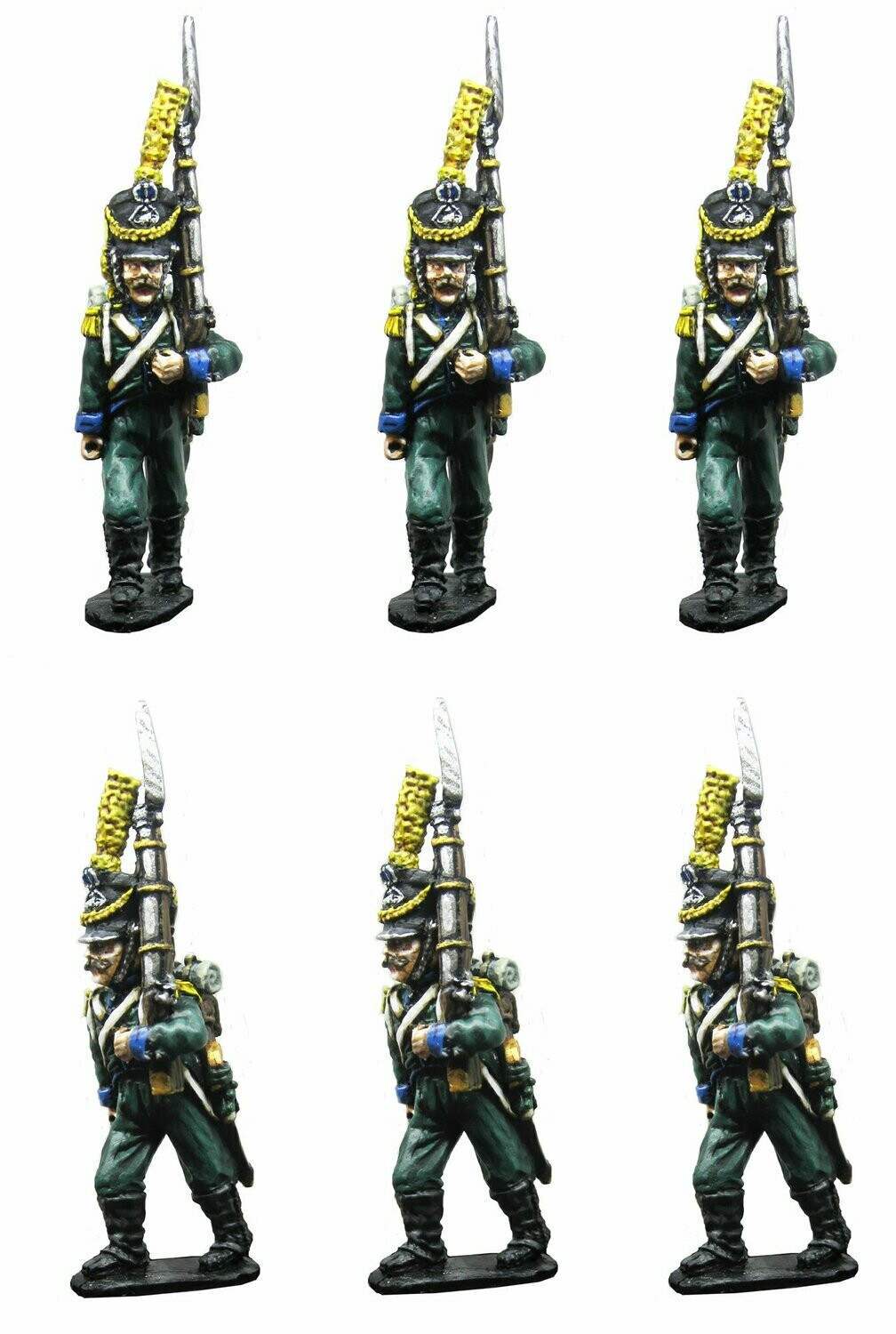 28mm Westphalian Light Infantry Voltigeurs marching full dress