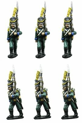 28mm Westphalian Light Infantry Voltigeurs marching full dress