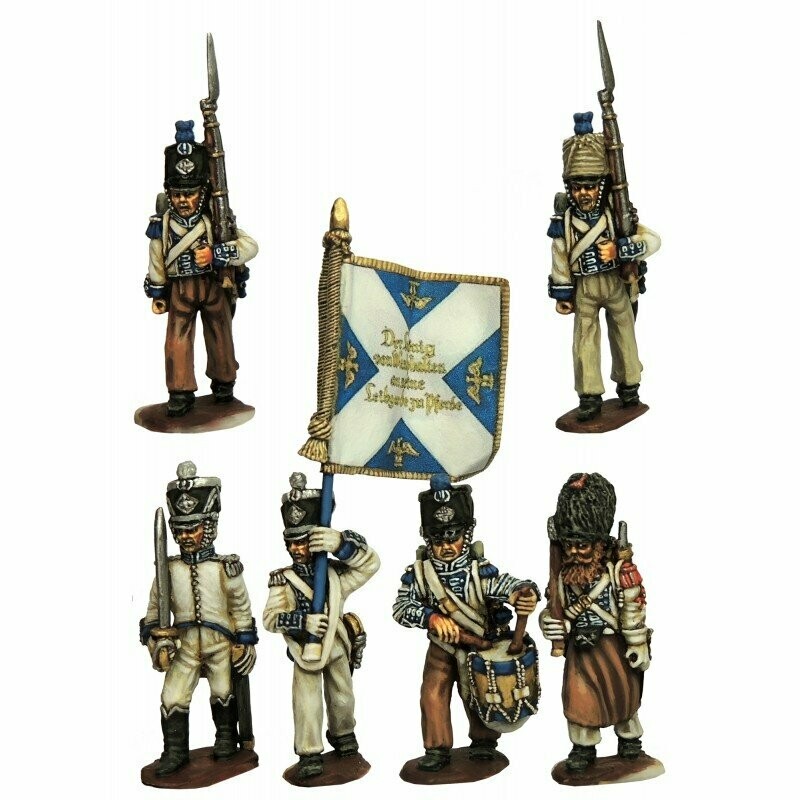 28mm Westphalian Napoleonic Guard Fusilier Command