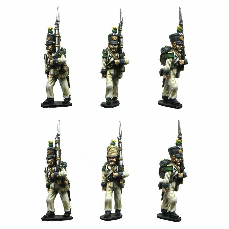 28mm Westphalian Line Infantry Voltigeurs marching
