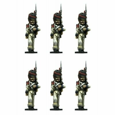 28mm Westphalian Line Infantry Grenadiers in bearskins marching