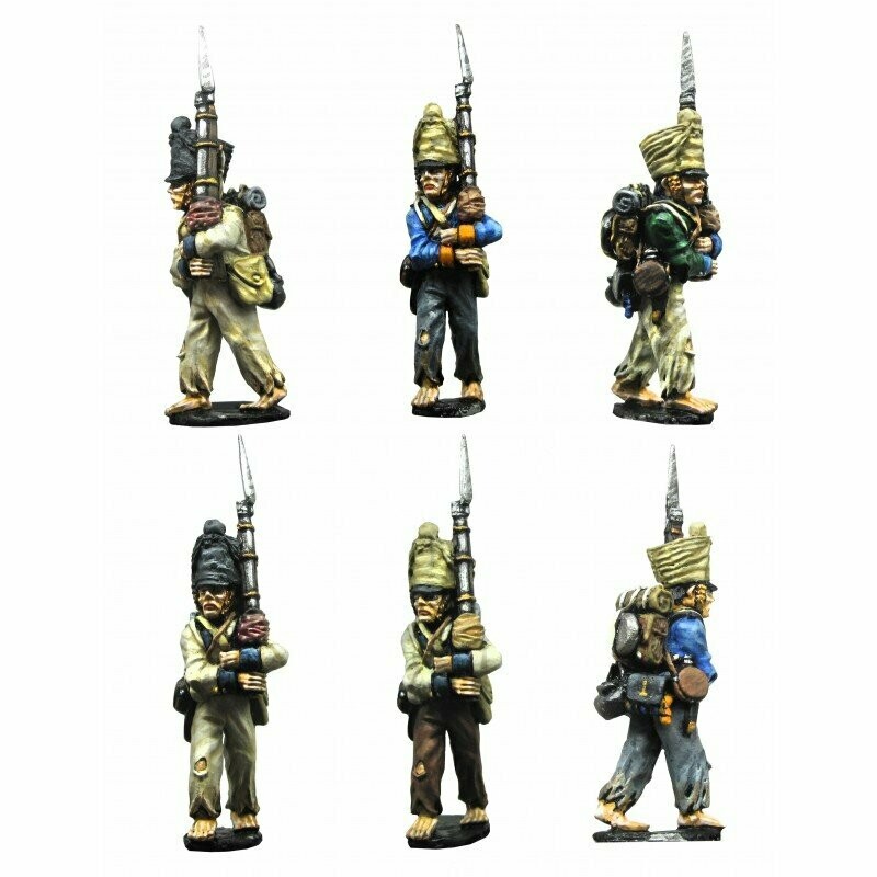 28mm Westphalian ragged infantry marching