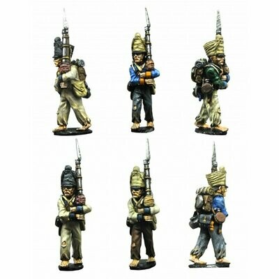 28mm Westphalian ragged infantry marching 28mm Westphalian ragged infantry marching
