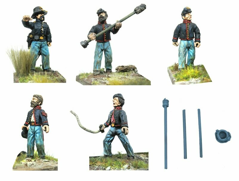 Union artillery crew firing