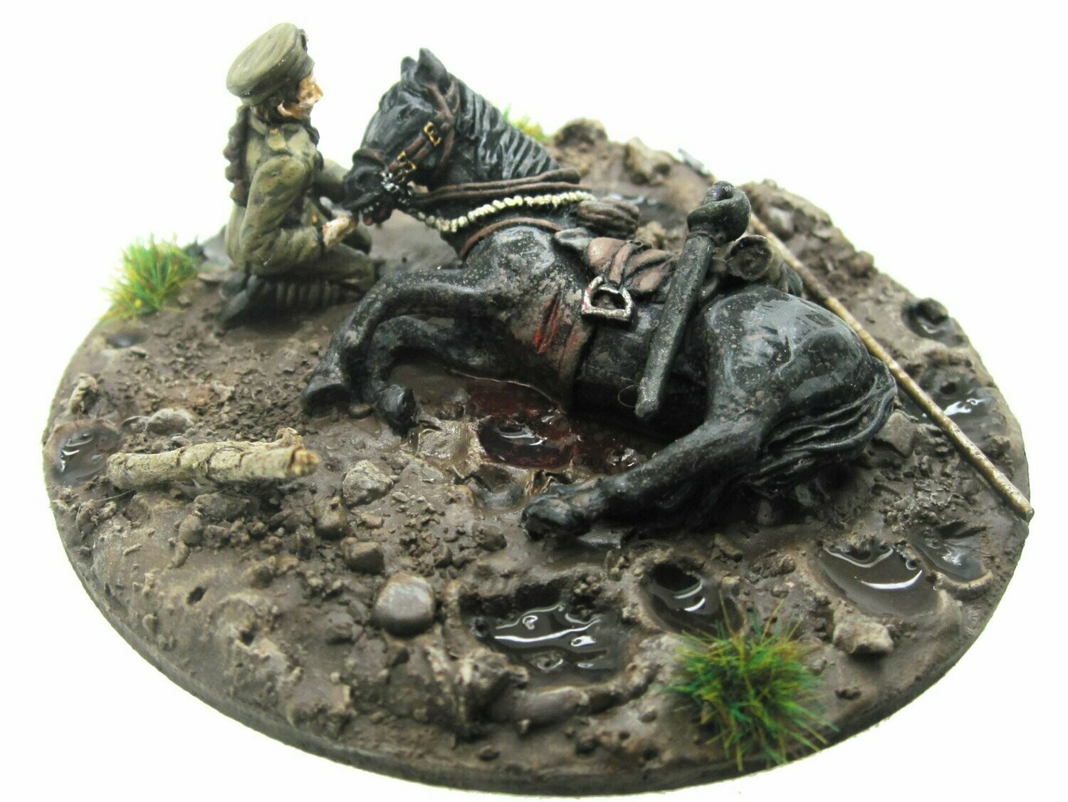 28mm WW1 British cavalry dying Horse vignette