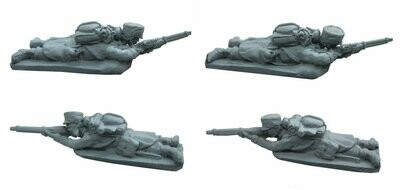 French Infantry laying firing x 4