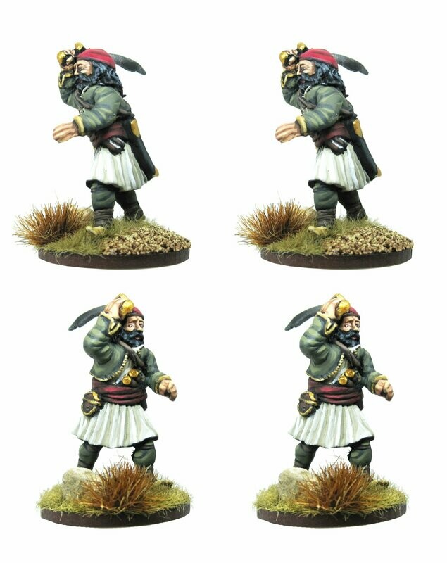 Greek/Albanian irregulars charging x 4