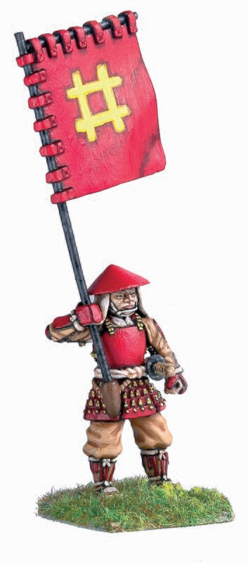 Ashigaru standard bearer with rectangle flag