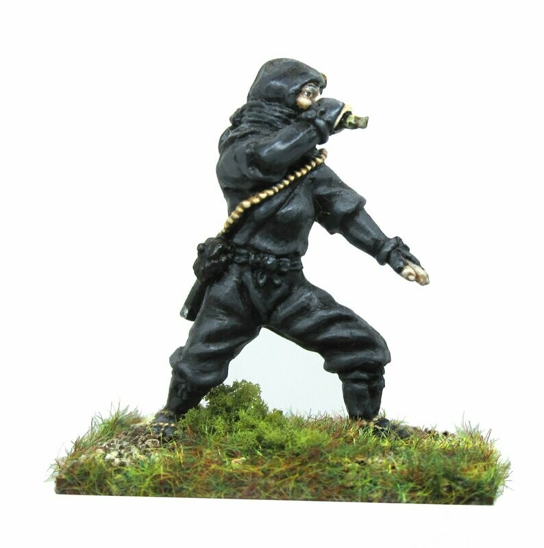 Female ninja with blow dart