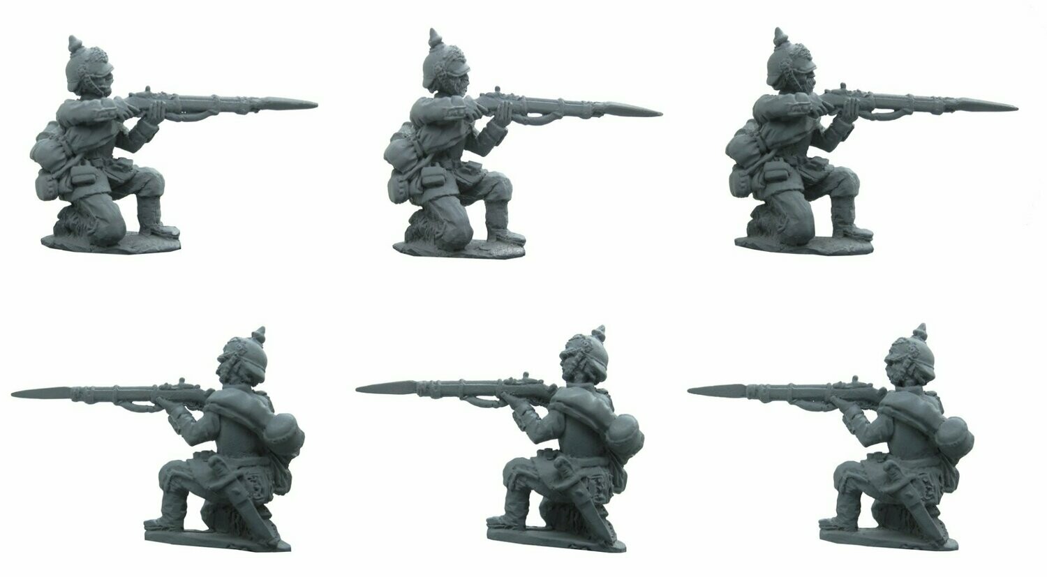 Prussian kneeling firing line infantry