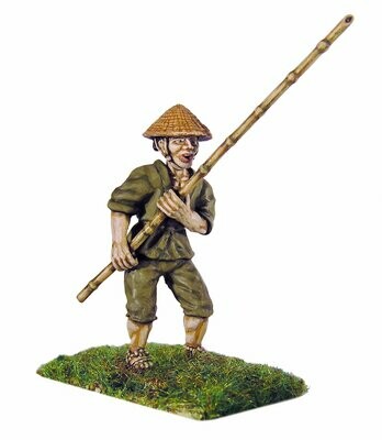 Peasant advancing with bamboo spear