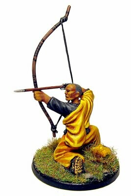 Kneeling monk archer firing