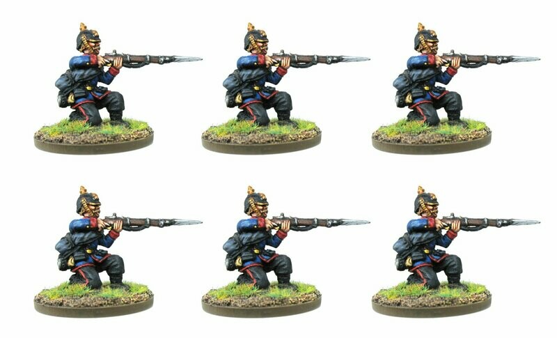 Kneeling firing line infantry