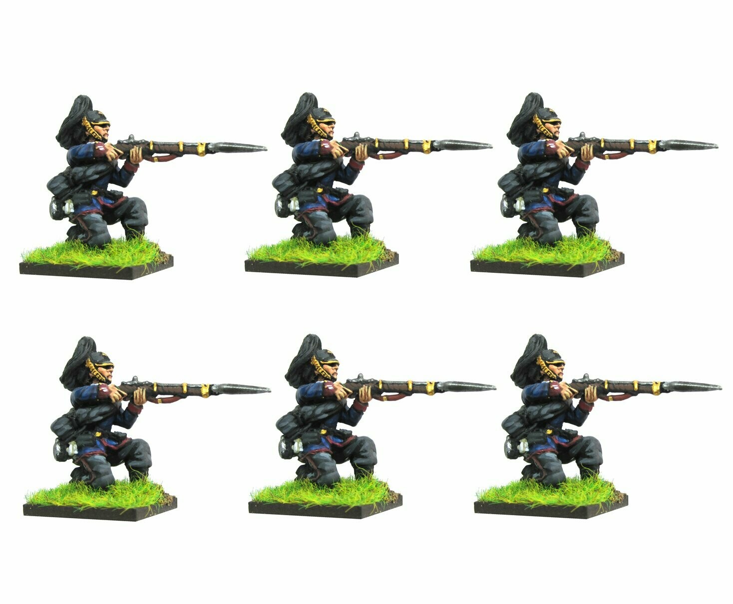 Grenadiers kneeling firing