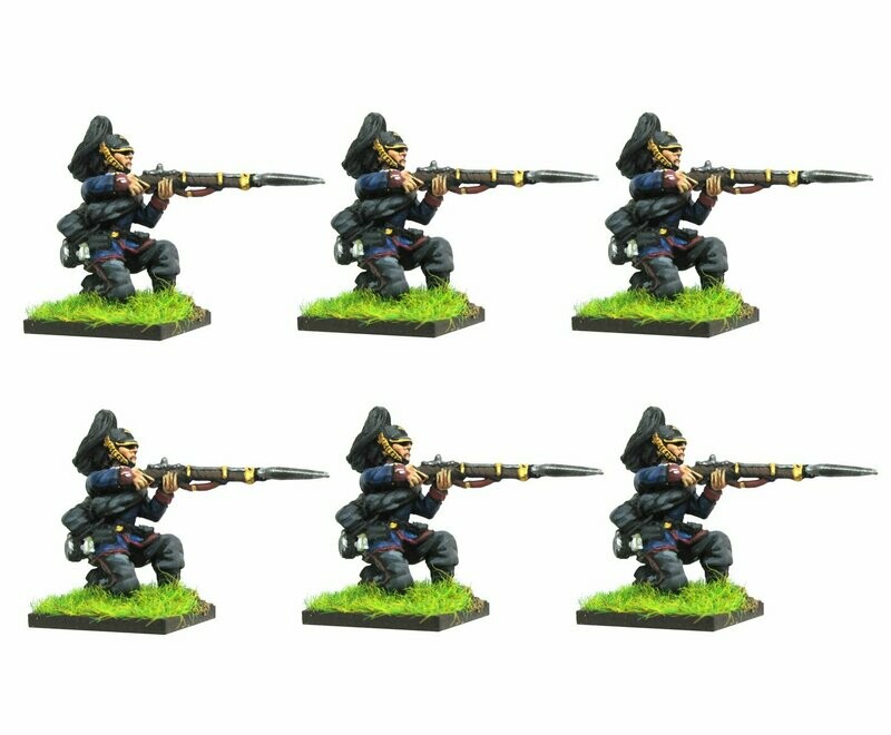 Grenadiers kneeling firing