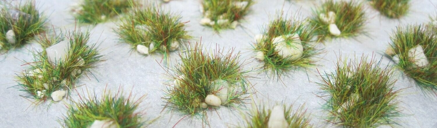 Boulder grass tufts Green.
