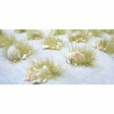 Boulder grass tufts Dry.