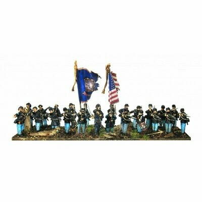 Union regiment firing line